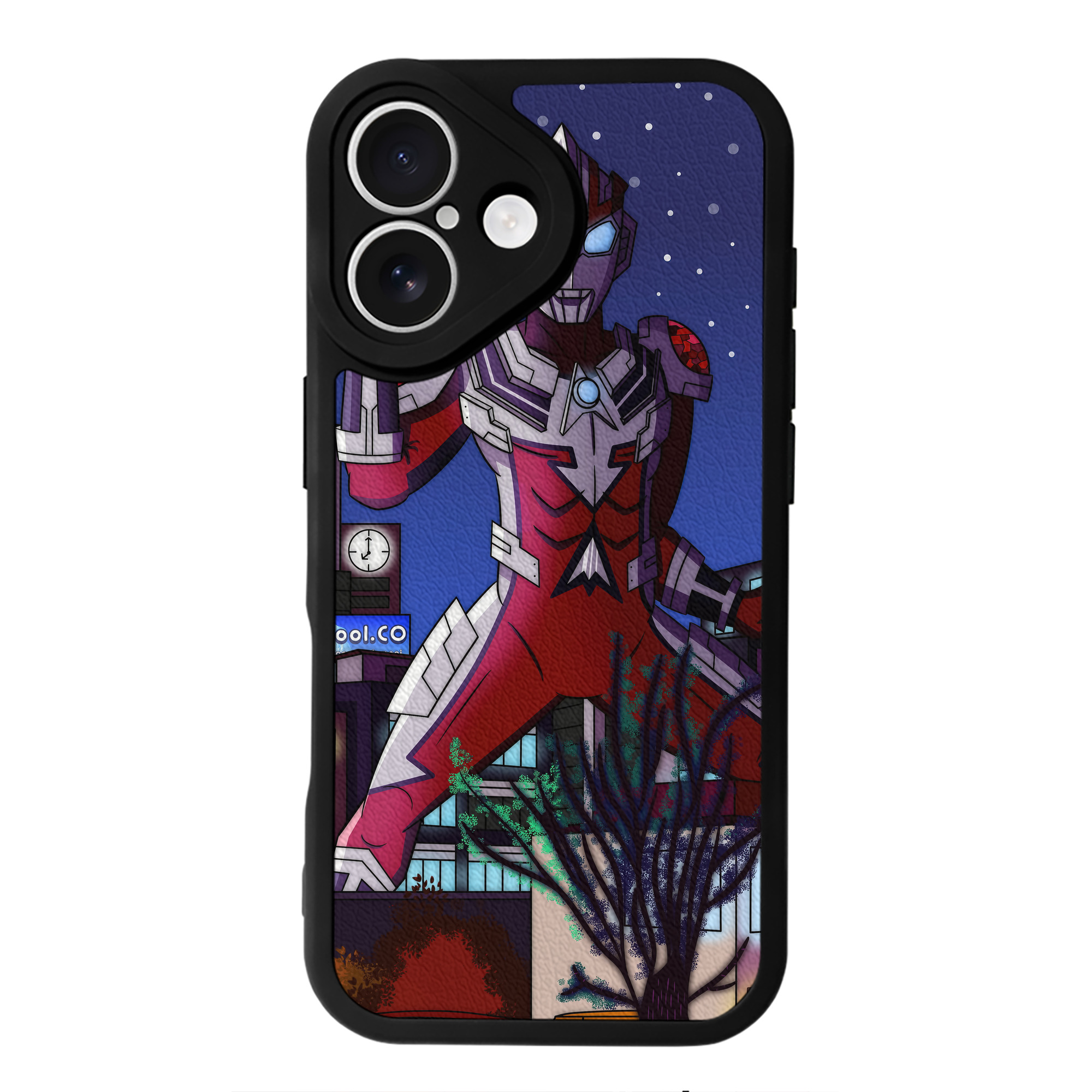 （画像用） ウルトラマン Ultraman 【iPhone 16シリーズ対応】シリコンスマホケース（レザー調） 材質：シリコン